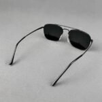 RB 3588 006/2N Black Metal Sunglass with Black / Deep Grey Glass Lens - Image 4