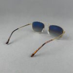 RB 3588 001/2N Gold Metal Sunglass with Blue Gradient Glass Lens – Square Aviator Style - Image 3