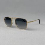 RB 3588 001/2N Gold Metal Sunglass with Grey Gradient Glass Lens – Premium Stylish Unisex