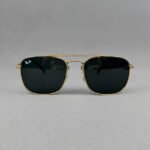 RB 3588 001/2N Gold Metal Sunglass with Black / Deep Grey Glass Lens - Image 2