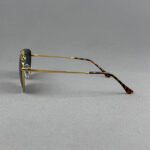 RB 3588 001/2N Gold Metal Sunglass with Black / Deep Grey Glass Lens - Image 3
