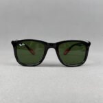 RB 8352M F6116G Black Wayfarer Sunglass with Green Glass Lens - Image 2