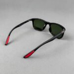 RB 8352M F6116G Black Wayfarer Sunglass with Green Glass Lens - Image 4