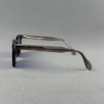 Premium 6204C4 Grey Transparent Acetate Sunglass with Blue Lens - Image 3