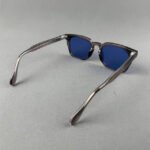Premium 6204C4 Grey Transparent Acetate Sunglass with Blue Lens - Image 4