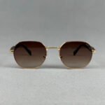 23595 C4 Gold Rimless Sunglass - Image 2
