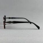 23595 C6 Gun Metal Rimless Sunglass - Image 3