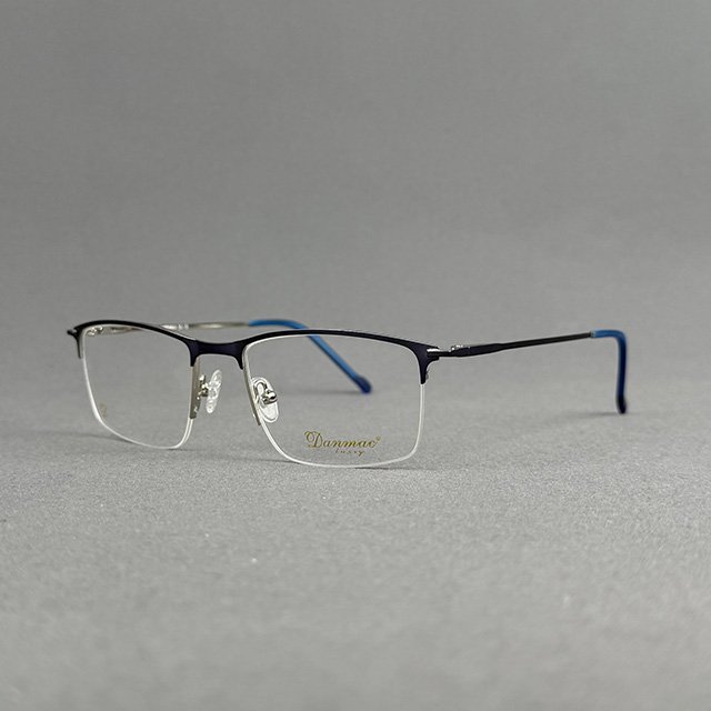 IMG_1258 Danmac 171040 Blue Rectangle Eyeglasses - Image 1