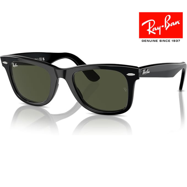 Untitled design - 2026-06-22T143653.646 Ray-Ban RB2140 Original Wayfarer 901 50-22 3N Sunglasses - Image 1
