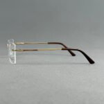 2531 C4 Gold Rimless Eyeglasses - Image 3