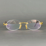 Danmac Luxury 2783585 Gold Rimless Round Eyeglasses - Image 2