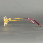 Danmac Luxury 2783585 Gold Rimless Round Eyeglasses - Image 3