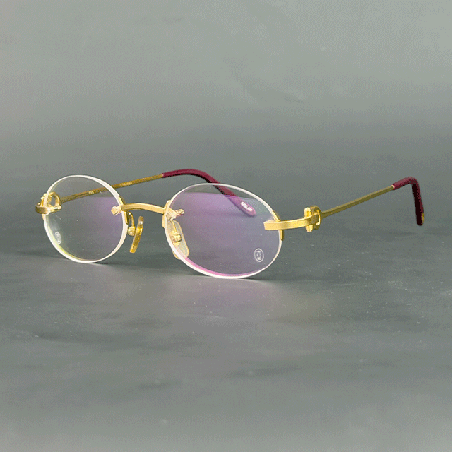 23 Danmac Luxury 2783585 Gold Rimless Round Eyeglasses - Image 1