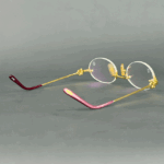 Danmac Luxury 2783585 Gold Rimless Round Eyeglasses - Image 5