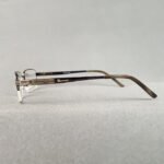 Danmac Luxry DC18114 52-18 Brown Gold Semi-Rimless Eyeglasses - Image 3