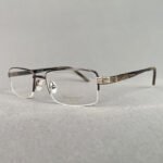 Danmac Luxry DC18114 52-18 Brown Gold Semi-Rimless Eyeglasses