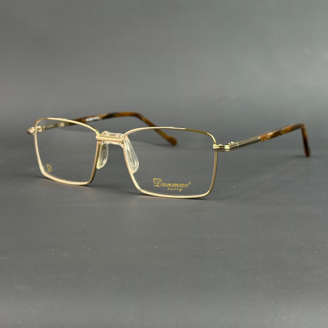 Untitled design (29) Danmac Luxury DC18215 51-17 Gold Eyeglasses - Image 1