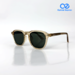 MC108 C2 Transparent Champagne Frame Green Lens Sunglasses