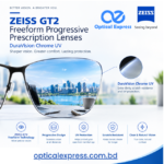ZEISS GT2 Freeform Progressive Prescription Lenses duravision chrome UV