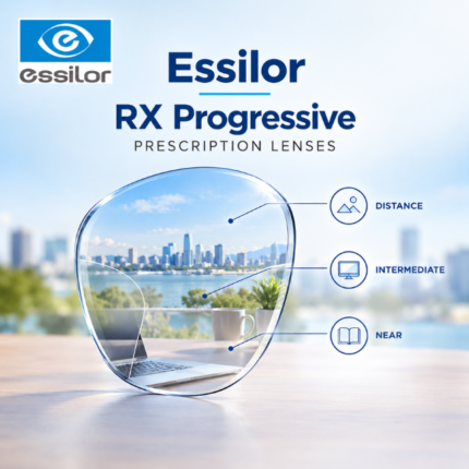 Essilor RX Progressive Prescription Lenses for distance, intermediate and near vision