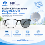 Essilor KBF Sunsations Grey Bi-Focal Prescription Lenses